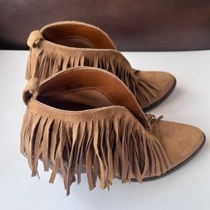 Camel Fringe Booties Coconuts by Matisse
